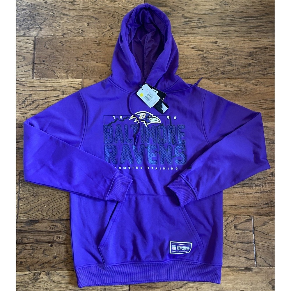 BALTIMORE RAVENS New Era Men Medium NFL Combine Training Pullover Hoodie $68 NWT